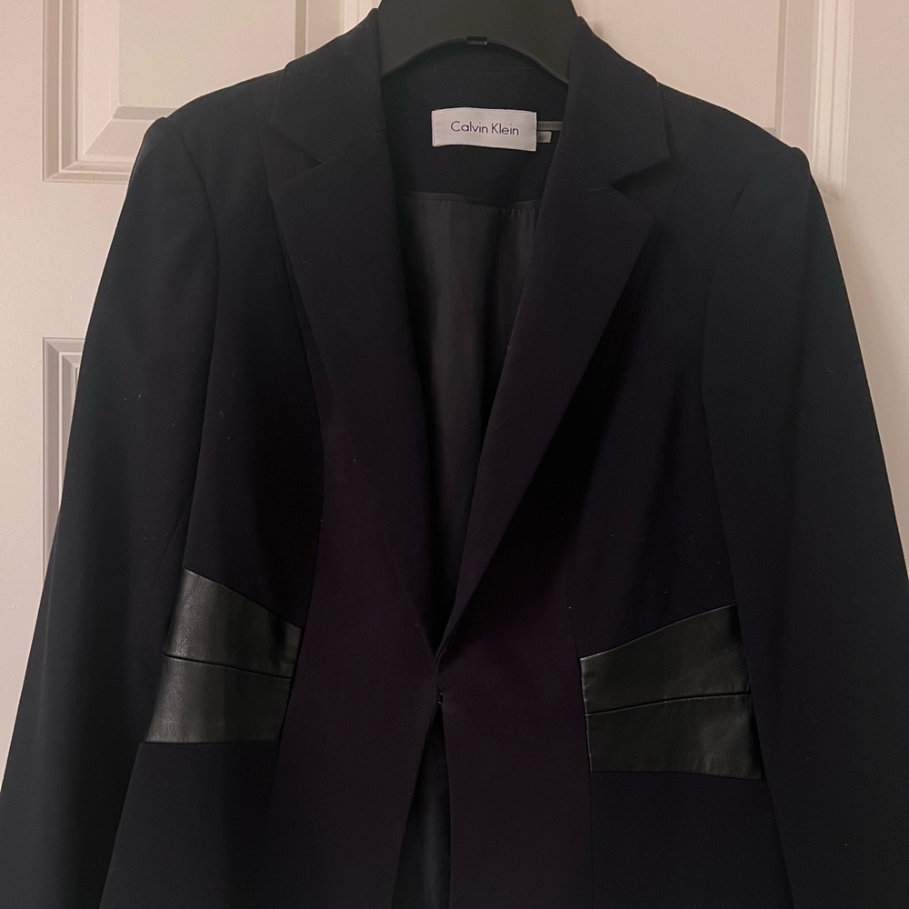 Calvin Klein Blazer with leather detail